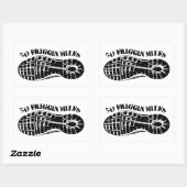 50 Friggin Miles Ultra Running Tread Rechteckiger Aufkleber (Blatt)