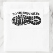 50 Friggin Miles Ultra Running Tread Rechteckiger Aufkleber (Tasche)