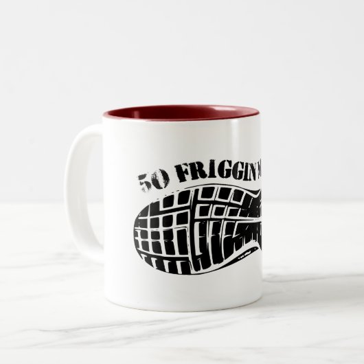 50 Friggin Miles Ultra Running Tread Zweifarbige Tasse (Vorderseite Links)