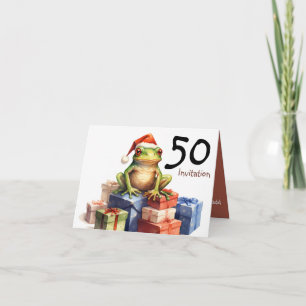 50. Frog Holiday Geburtstag Geschenkgutscheine ver Einladung