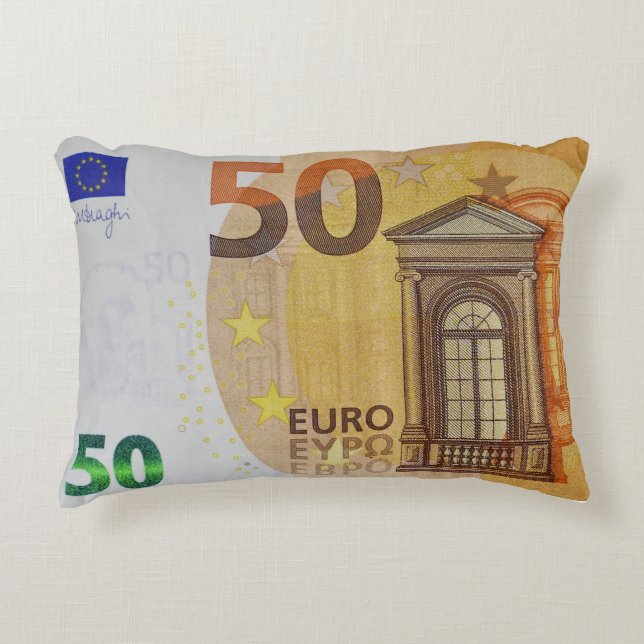 50€ Fünfzig Euro Banknnote Dekokissen (Vorderseite)