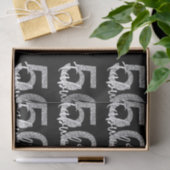 50 Fünfzig und fabelhafter Silberner Glitzer Moder Seidenpapier (Geschenk)