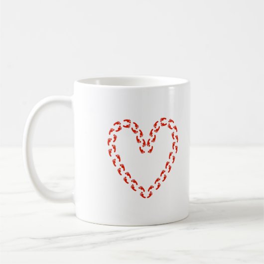 50 Fuß der Liebe-Rot-Tasse Kaffeetasse (Links)