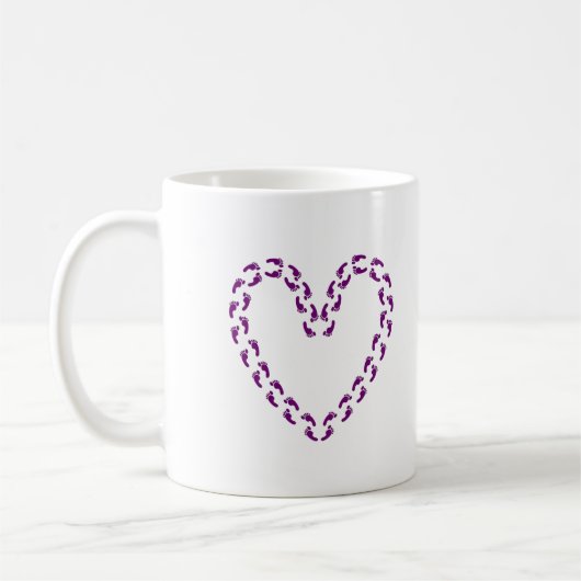 50 Fuß der Liebe-Tasse lila Kaffeetasse (Links)