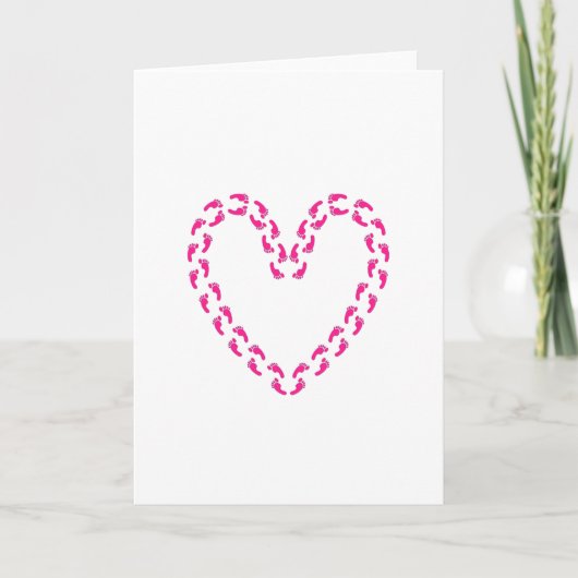 50 Fuß Liebe rosa Karte (Vorderseite)