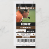 50. Fußball-Ticket Geburtstag Einladung (Vorderseite)