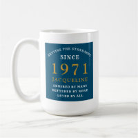 50. Geburtstag 1971 Blauer Gold für ihr Personalis