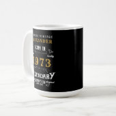 50. Geburtstag 1973 Legendär hinzufügen Kaffeetasse (Vorderseite Links)