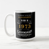 50. Geburtstag 1973 Legendär hinzufügen Kaffeetasse (Links)