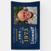50. Geburtstag 1973 Legendary Blue and Gold Banner (Vertikal)