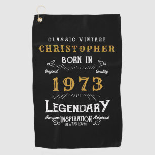 50. Geburtstag 1973 Name Legendärer Vater hinzufüg Golfhandtuch