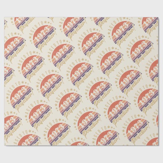 50. Geburtstag 1973 vollendet Geschenkpapier (Flach)