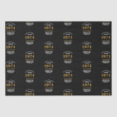 50. Geburtstag 1974 Black Gold Chic Elegant Seidenpapier (Vorderseite)