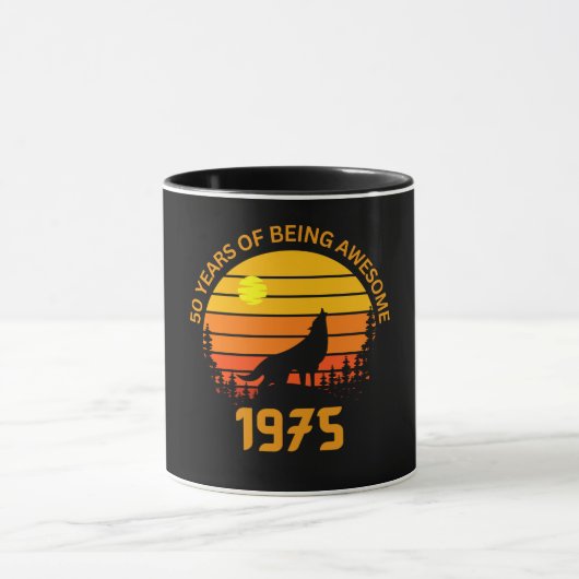 50. Geburtstag 1975 Vintag Tasse (Zentrum)