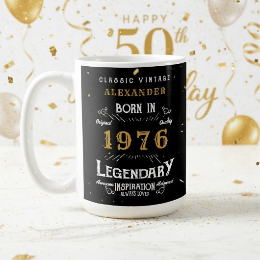 50. Geburtstag 1976 Legendäre Retro Kaffeetasse