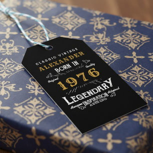 50. Geburtstag 1976 Name hinzufügen Legende Schwar Geschenkanhänger