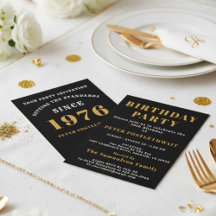 50. Geburtstag 1976 Schwarzes Gold Personalisiert