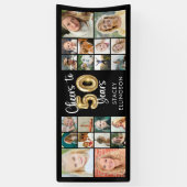 50. Geburtstag 20 Foto Collage Cheers to 50 Years Banner (Vertikal)