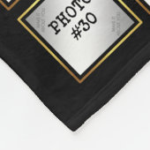 50. Geburtstag 34 FotoCollage, Goldrahmen Fleecedecke (Ecke)