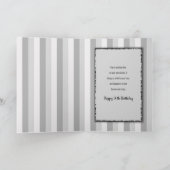 50. Geburtstag, 3 Stufen Schwarz/Weiß-Musterkuchen Karte (Innenseite)