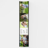 50. Geburtstag 4 Foto Streifen Personalisiert Banner (Vertikal)