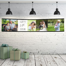 50. Geburtstag 4 Foto Streifen Personalisiert Banner