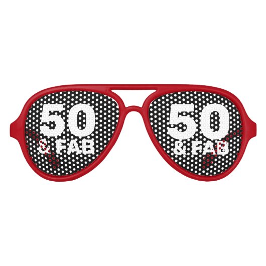 50. GEBURTSTAG 50 & FAB SUNGLASSES SHADES PARTYBRILLE (Vorderseite)