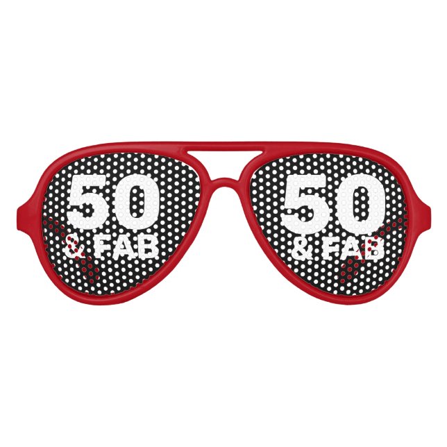 50. GEBURTSTAG 50 & FAB SUNGLASSES SHADES PARTYBRILLE (Vorderseite)