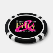 50. Geburtstag 50 Fabelhaft Personalisiertes Hot P Pokerchips (Einzeln)
