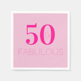 50. Geburtstag 50 fabelhafte Hot Pink Geburtstagsp Serviette