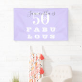 50. Geburtstag 50 fabelhafte Lila Geburtstagsparty Banner (Insitu)