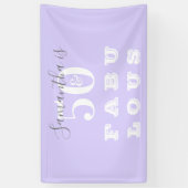 50. Geburtstag 50 fabelhafte Lila Geburtstagsparty Banner (Vertikal)