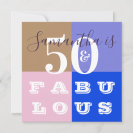 50. Geburtstag 50 fabelhafte Neuzeit Geburtstagspa Einladung