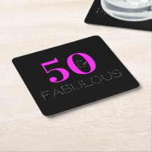 50. Geburtstag 50 fantastische Neon-Pink-Schwarze 