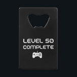 50. Geburtstag / 50. Geburtstag Stufe 50 abgeschlo Geldbeutel Flaschenöffner<br><div class="desc">50. Geburtstag / 50. Geburtstag Stufe 50 abgeschlossen</div>