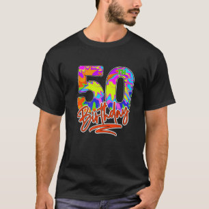 50. Geburtstag 50 Jahre alt Männer Frauen Gefärbte T-Shirt