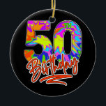 50. Geburtstag 50 Jahre Alte Männer Frauen Gefärbt Keramik Ornament<br><div class="desc">50. Geburtstag 50 Jahre alte Männer Frauen Gefärbte Krawatte Party Geschenk. Perfektes Geschenk für Ihren Vater,  Mama,  Papa,  Männer,  Frauen,  Freunde und Familienmitglieder am Erntedank Tag,  Weihnachten,  Muttertag,  Vatertag,  4. Juli,  1776 Unabhängiger Tag,  Veteranen Tag,  Halloween,  Patrick's Day</div>