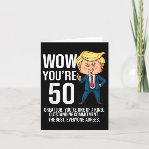 50. Geburtstag 50 Jahre alter Funny Trump Republik Karte