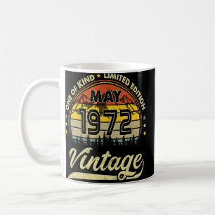 50. Geburtstag 50 Jahre alter Retro Geboren im Mai Kaffeetasse