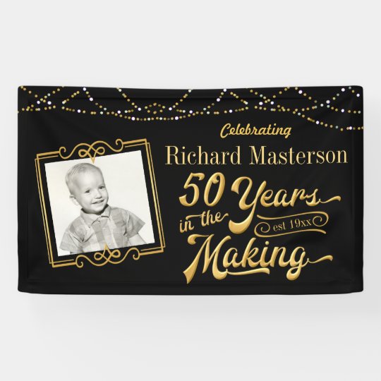 50 Geburtstag 50 Jahre Im Machenschwarzen U Im Banner Zazzle De
