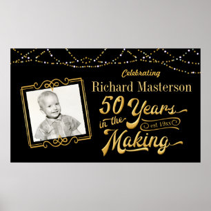 50. Geburtstag 50 JAHRE IM MAKING Black Gold Poster