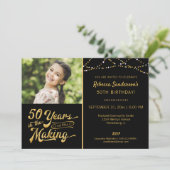 50. Geburtstag | 50 JAHRE IM MAKING - Foto Einladung (Stehend Vorderseite)