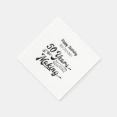 50. Geburtstag 50 JAHRE IM MAKING Personalisiert Serviette (Ecke)