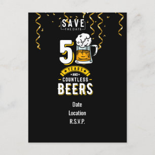 50. Geburtstag 50 Jahre & zahllose Biere Einladungspostkarte