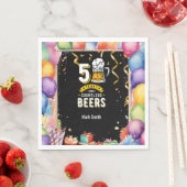 50. Geburtstag 50 Jahre & zahllose Biere Serviette (Beispiel)