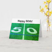 50. Geburtstag 50-Meter-Fußballfeld Karte (Gelbe Blume)