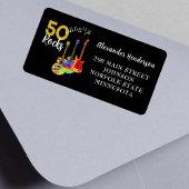50. Geburtstag 50 Rocks Adressaufkleber