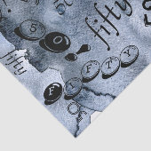 50. Geburtstag 50. Schwarz über dem Hügel Seidenpapier (Ausschnitt)