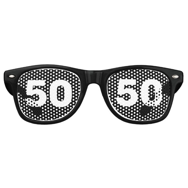 50. GEBURTSTAG 50 SONNENSCHIRME PARTYBRILLE (Vorderseite)