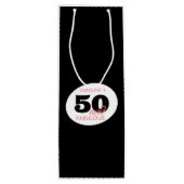 50. Geburtstag 50 und fabelhaft Geschenktüte Für Weinflaschen (Rückseite)